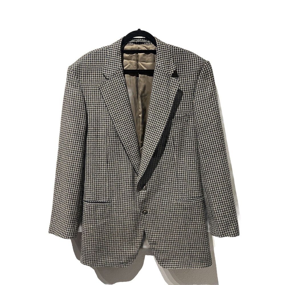 Vintage Ermenegildo Zegna Herringbone Cashmere Wool Blend Men's Sport Coat 44โ